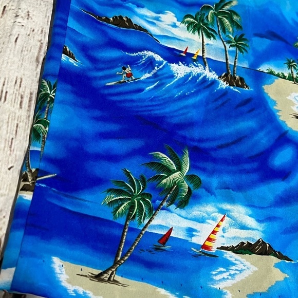 Vintage Honeymoon Surfing Hawaii Vacation Summer 1980s Short Sleeve Shirt - Picture 3 of 7